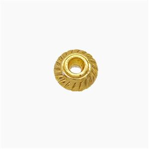 Zinc Alloy Rondelle Spacer Beads Gold Plated, approx 5mm [FD23713]