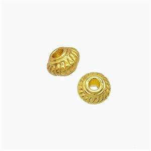 Zinc Alloy Rondelle Spacer Beads Gold Plated, approx 6mm [FD23714]