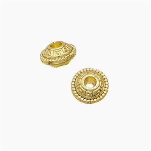 Zinc Alloy Rondelle Spacer Beads Gold Plated, approx 5mm [FD23715]