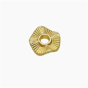 Zinc Alloy Wave Spacer Beads Gold Plated, approx 8mm [FD23723]