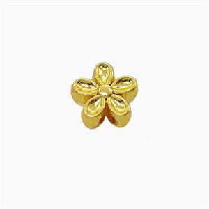 Zinc Alloy Flower Beads Gold Plated, approx 7mm [FD23732]