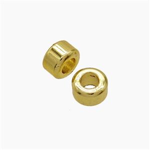 Zinc Alloy Tube Beads Gold Plated, approx 6mm, 3mm hole [FD23734]