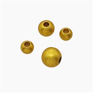 Zinc Alloy Round Beads Corrugated Gold Plated, approx 6mm [FD23735-6MM]