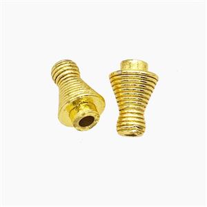Tibetan Style Copper Prayer Wheel Beads Gold Plated, approx 7-10mm [FD23862]