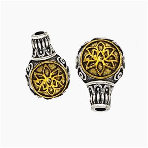 Tibetan Style Copper Guru Beads Antique Silver Gold, approx 12-17mm [FD23869]