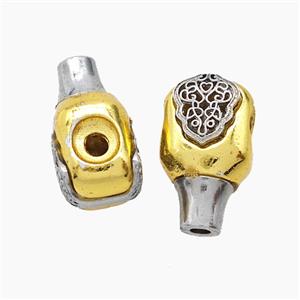 Tibetan Style Copper Guru Beads Antique Silver Gold, approx 12-21mm [FD23876]