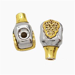 Tibetan Style Copper Guru Beads Antique Silver Gold, approx 12-21mm [FD23877]
