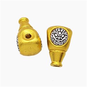 Tibetan Style Copper Guru Beads Antique Silver Gold, approx 12-19mm [FD23878]