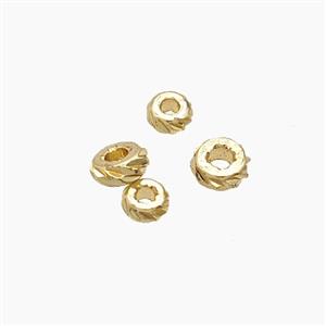 Copper Rondelle Beads Gold Plated, approx 5mm [FD24019-5MM]