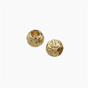 Copper Round Beads Gold Plated, approx 5mm [FD24024]