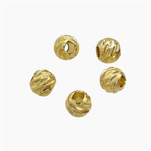 Copper Round Beads Gold Plated, approx 5mm [FD24029]