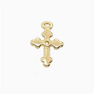 Copper Cross Pendant Gold Plated, approx 8-10mm [FD24097]