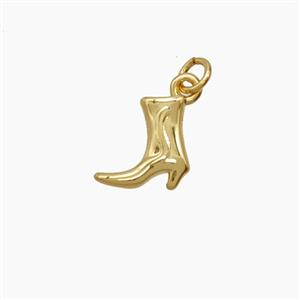 Copper Cowboy Boots Pendant Shoes Gold Plated, approx 8mm [FD24106]