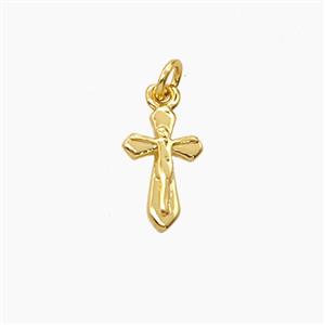 Copper Crucifix Cross Pendant Gold Plated, approx 6-10mm [FD24108]