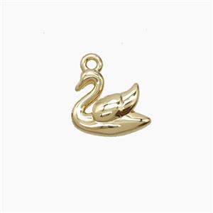 Copper Duck Pendant Gold Plated, approx 10mm [FD24113]