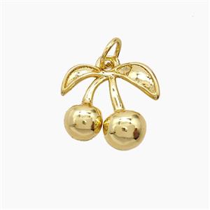 Copper Strawberry Pendant Gold Plated, approx 13-14mm [FD24116]