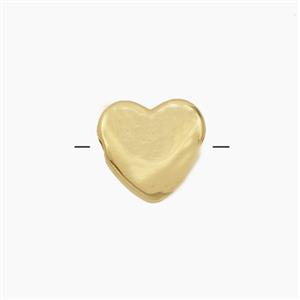 Copper Heart Beads Gold Plated, approx 10mm [FD24120]