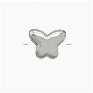 Copper Butterfly Beads Platinum Plated, approx 9-12mm [FD24121]