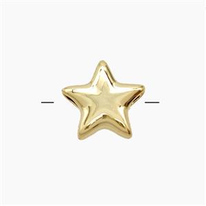 Copper Star Beads Gold Plated, approx 10.5mm [FD24126]