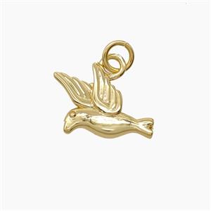 Copper Dove Birds Pendant 18K Gold Plated, approx 11-13mm [FD24314]