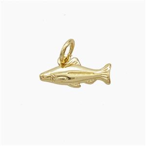 Copper Fish Pendant Gold Plated, approx 6-13mm [FD24388]