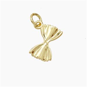 Copper Bowknot Pendant Gold Plated, approx 8-13mm [FD24390]
