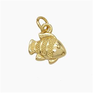 Copper Fish Pendant Gold Plated, approx 10-12mm [FD24394]