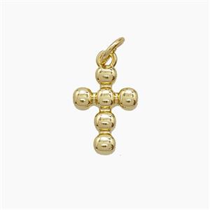 Copper Cross Pendant Gold Plated, approx 10-13mm [FD24422]