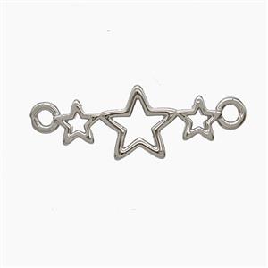 Copper Star Connector Platinum Plated, approx 5-18mm [FD24433]