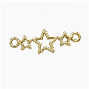 Copper Star Connector Gold Plated, approx 5-18mm [FD24434]