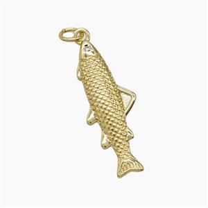 Copper Fish Pendant Gold Plated, approx 10.5-26mm [FD24460]