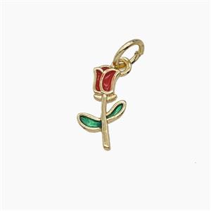 Enamel Copper Pendant, Gold Plated, approx 6.5-11.5mm [FD24530]