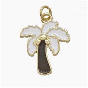 Enamel Copper Pendant, Gold Plated, approx 17-19mm [FD24569]