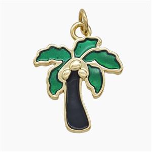 Enamel Copper Pendant, Gold Plated, approx 17-19mm [FD24570]