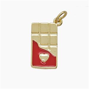Enamel Copper Pendant, Gold Plated, approx 9-16mm [FD24610]