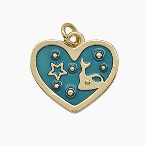 Enamel Copper Pendant, Gold Plated, approx 18mm [FD24614]