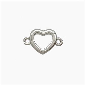 Copper Heart Connector Platinum Plated, approx 9mm [FD24652]
