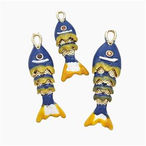 Enamel Copper Pendant Pave Zircon, Gold Plated, approx 10-40mm [FD24742-40MM]