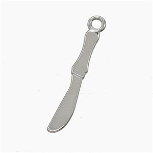Copper Tableknife Pendant Platinum Plated, approx 4-25mm [FD24746]