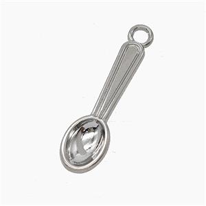 Copper Spoon Pendant Platinum Plated, approx 4-25mm [FD24748]
