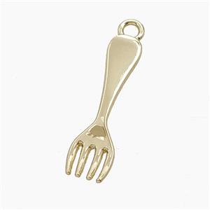 Copper Fork Pendant Gold Plated, approx 6-26mm [FD24751]