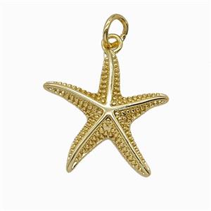 Copper Starfish Pendant Gold Plated, approx 18-19mm [FD24940]