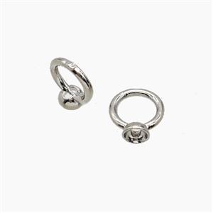 Copper Bail Platinum Plated, approx 7.5mm [FD25167]