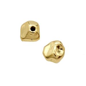 Copper Beads Freeform Gold Plated, approx 6-6.5mm [FD25216]