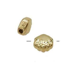 Copper Scallop Shell Beads Gold Plated, approx 6.5-7mm [FD25220]