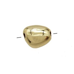 Copper Potato Beads Gold Plated, approx 9.5-11.5mm [FD25222]