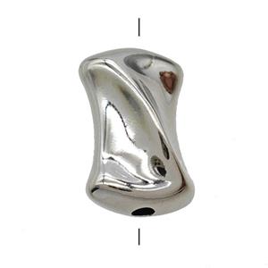 Copper Twist Beads Platinum Plated, approx 12-18mm [FD25229]