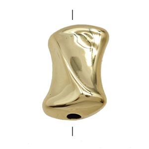 Copper Twist Beads Gold Plated, approx 12-18mm [FD25230]