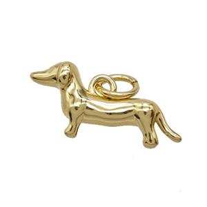Copper Dog Pendant Gold Plated, approx 8-19mm [FD25243]