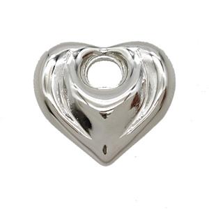 Copper Heart Pendant Platinum Plated, approx 18-20mm [FD25258]